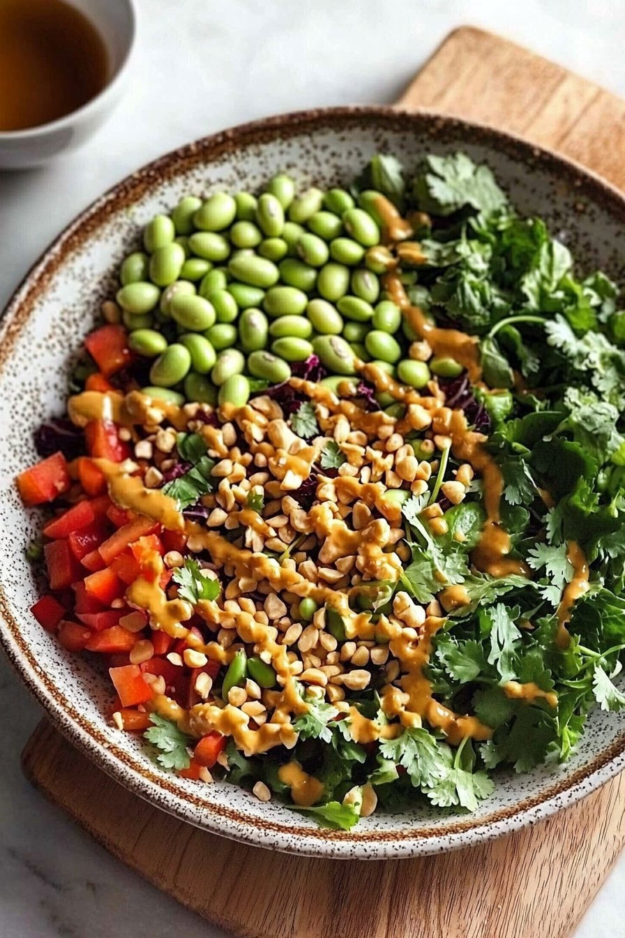 Edamame Peanut Crunch Salad