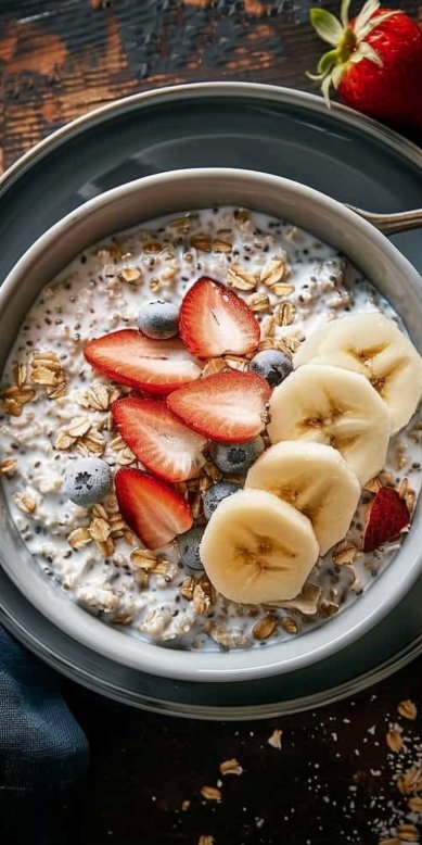 Flocons d'avoine à la nuit sans sucre ajouté
