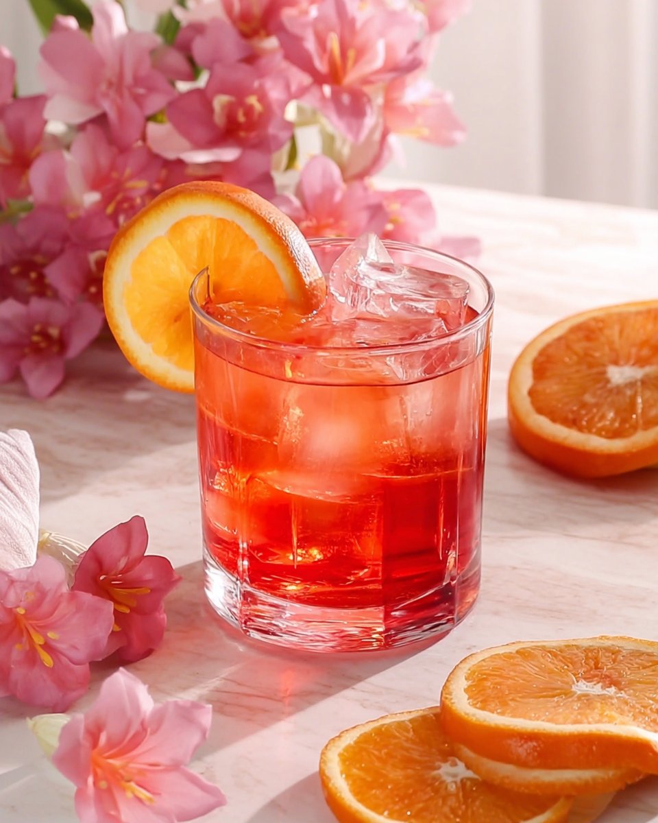 Non Alcoholic Negroni Mocktail