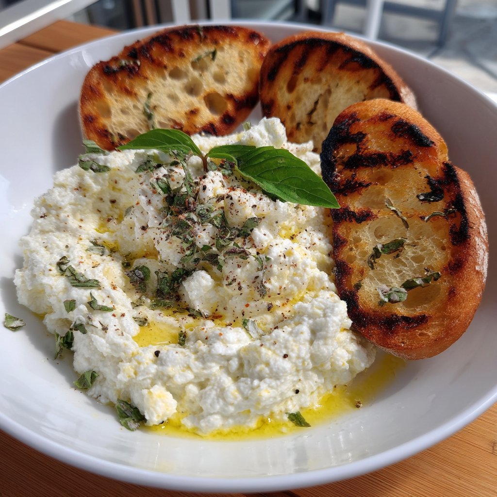 Whipped Ricotta Dip with Grilled Bread