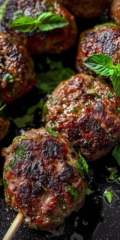 Keftas maison parfumées à la menthe et au basilic