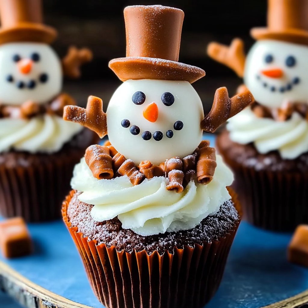 Snowman Cupcakes