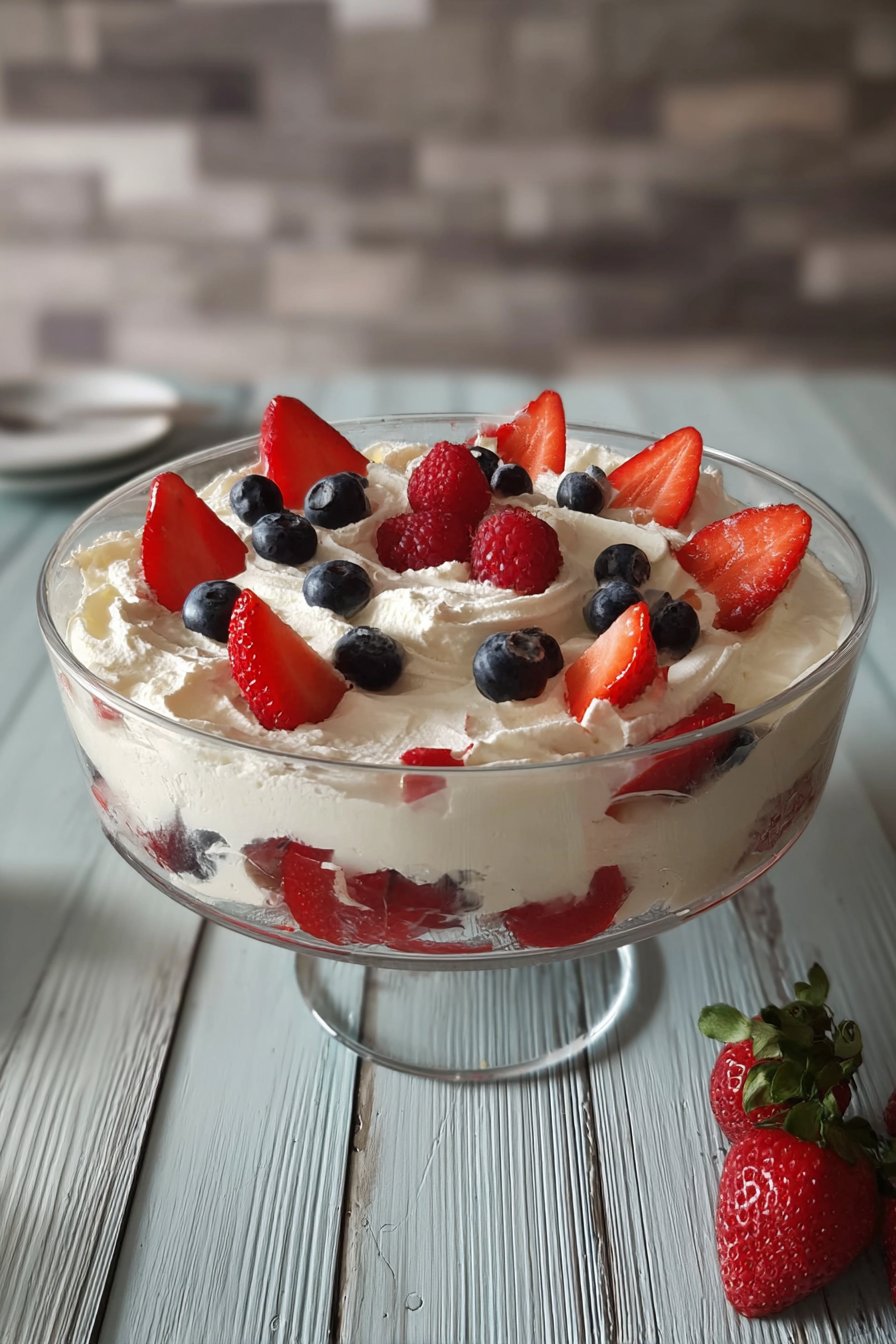 Patriotic Berry Trifle