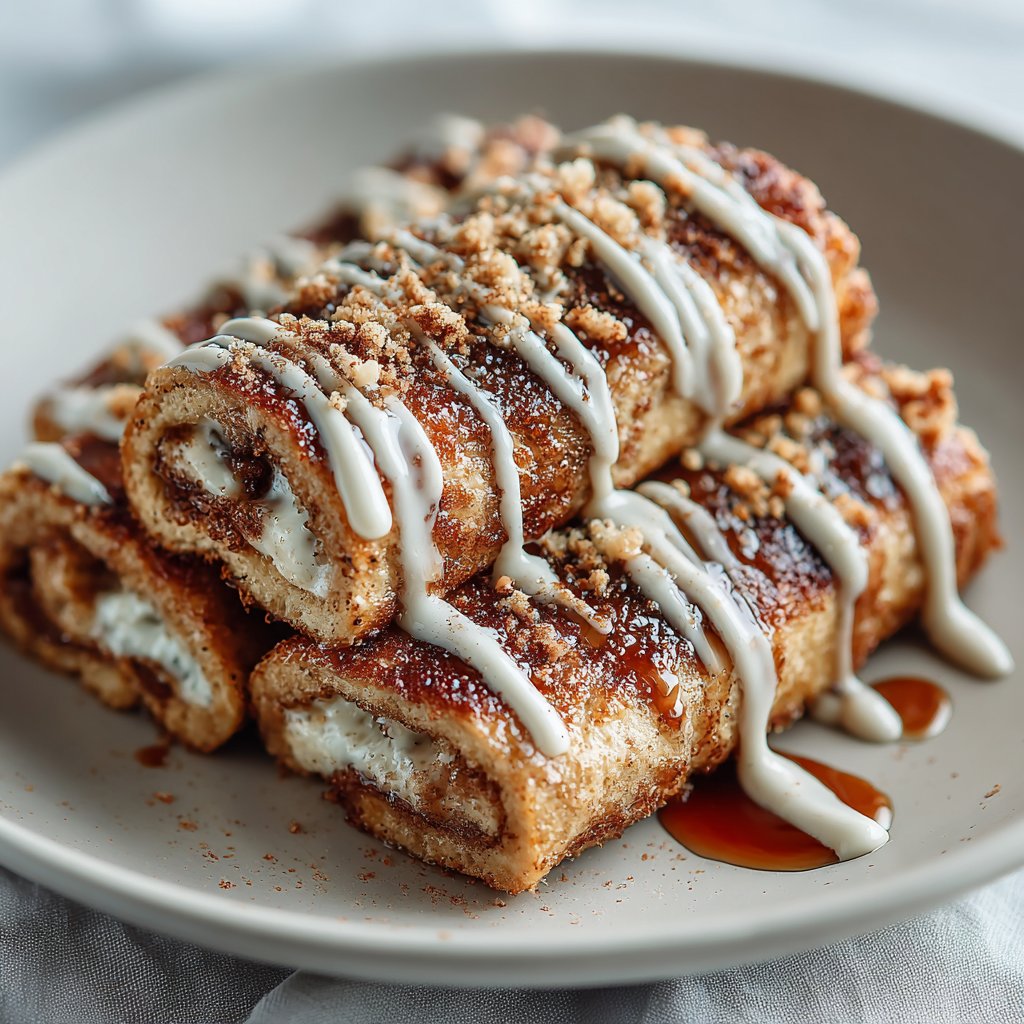 Vegan Cinnamon Roll French Toast Roll-Ups