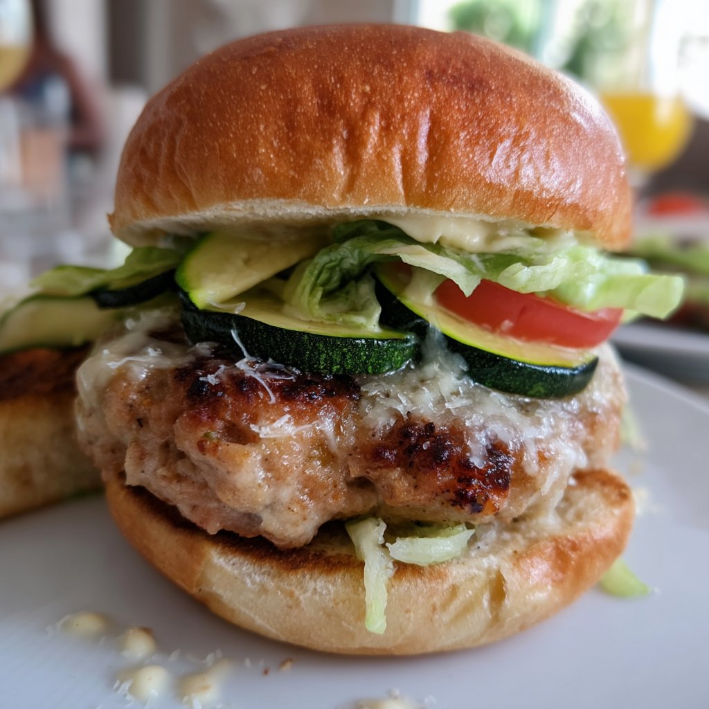 Turkey Burger with Grated Zucchini