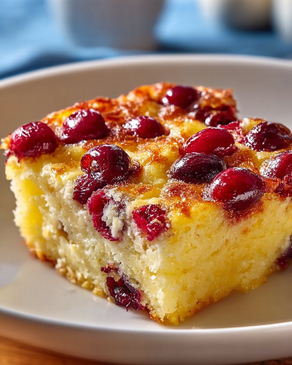 Cottage Cheese Cranberry Orange Breakfast Bake