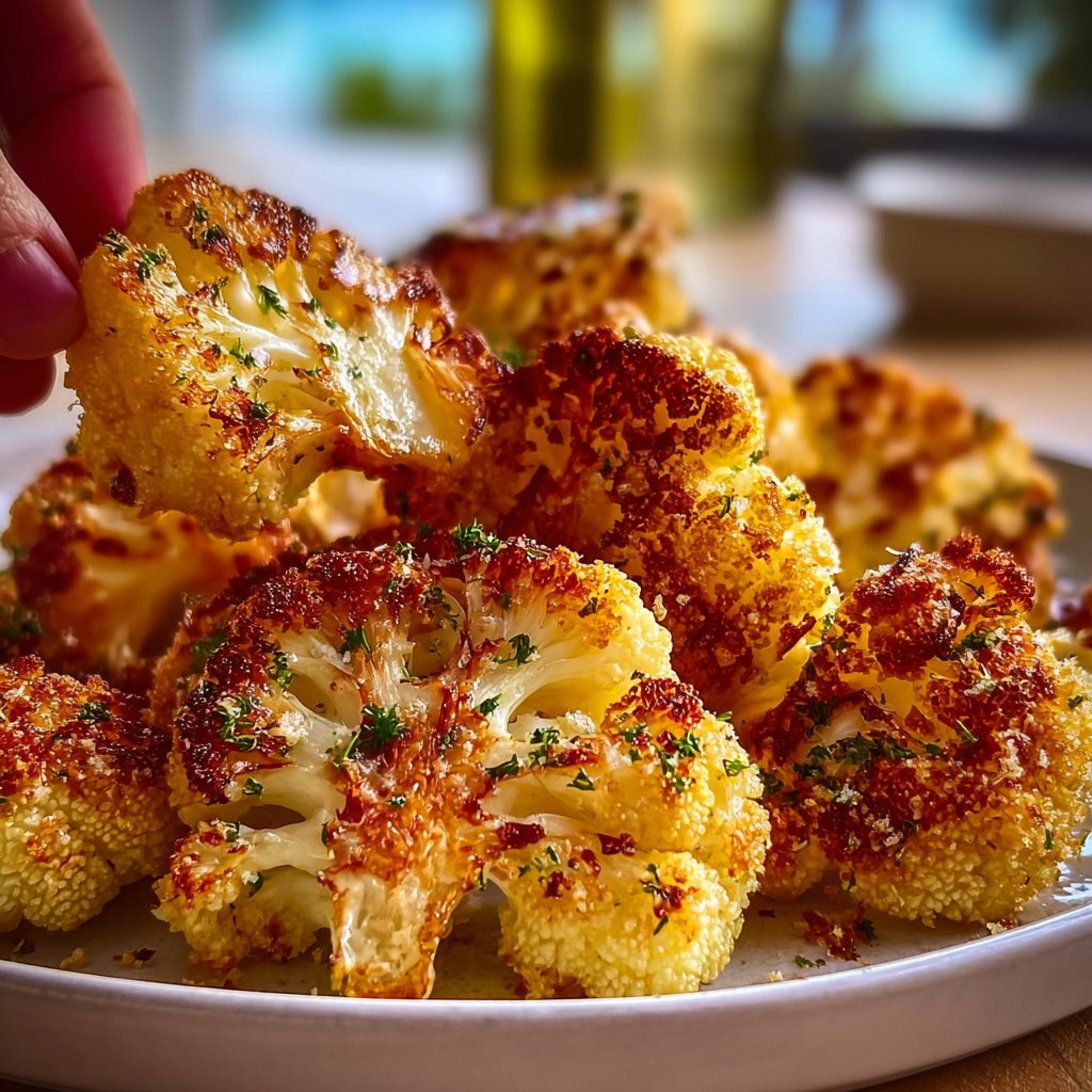 Crispy Parmesan Roasted Cauliflower