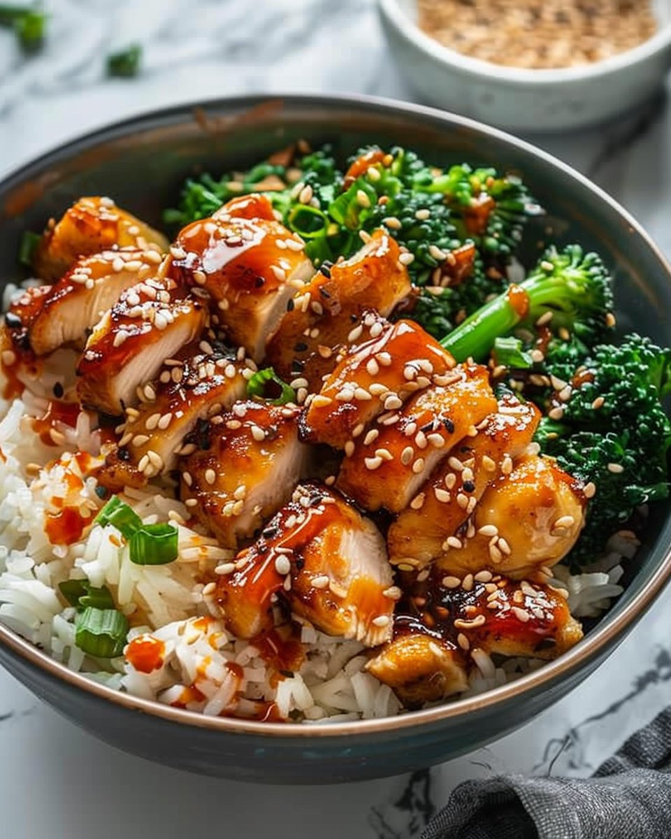 Sticky Chicken Rice Bowls
