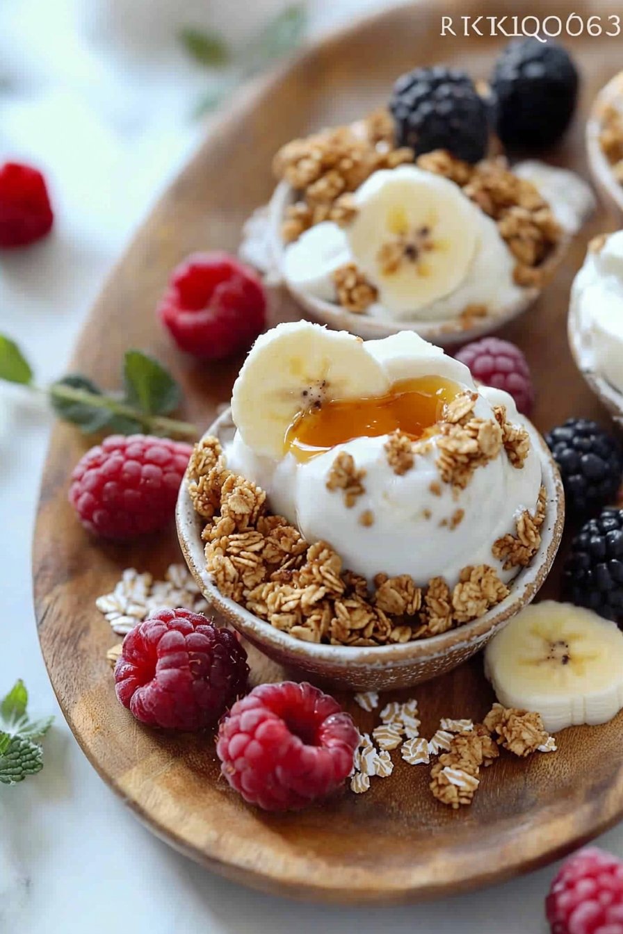Frozen Yogurt Granola Cups