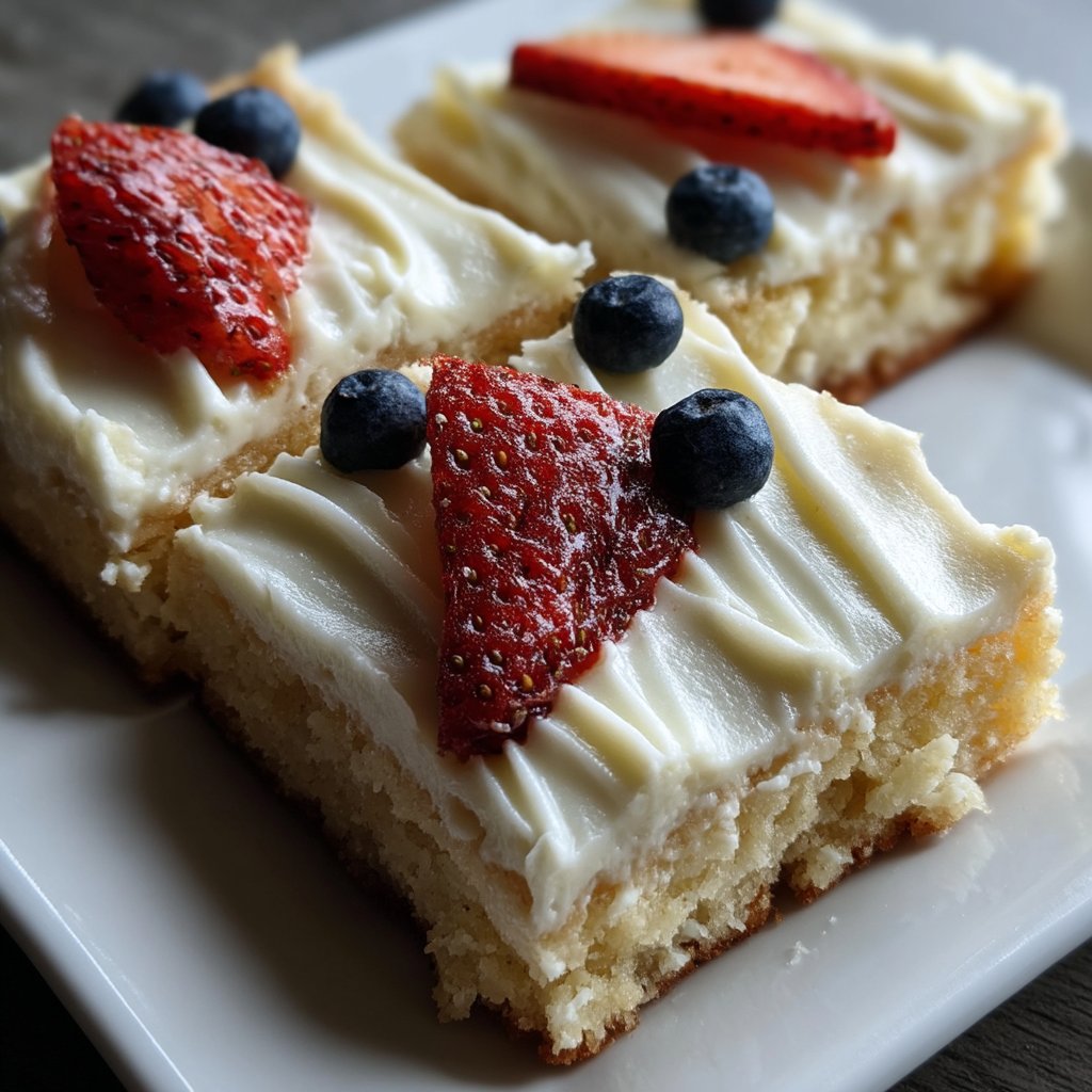 Flag Cake Cookie Bars with Vanilla Frosting 4 Flag Cake Cookie Bars with Vanilla Frosting