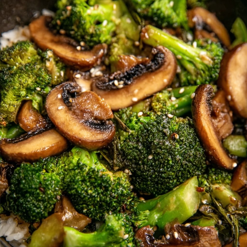 Vegan Broccoli and Mushroom Stir Fry