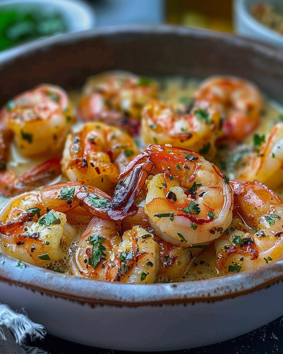 Shrimp with Garlic and Coconut Milk