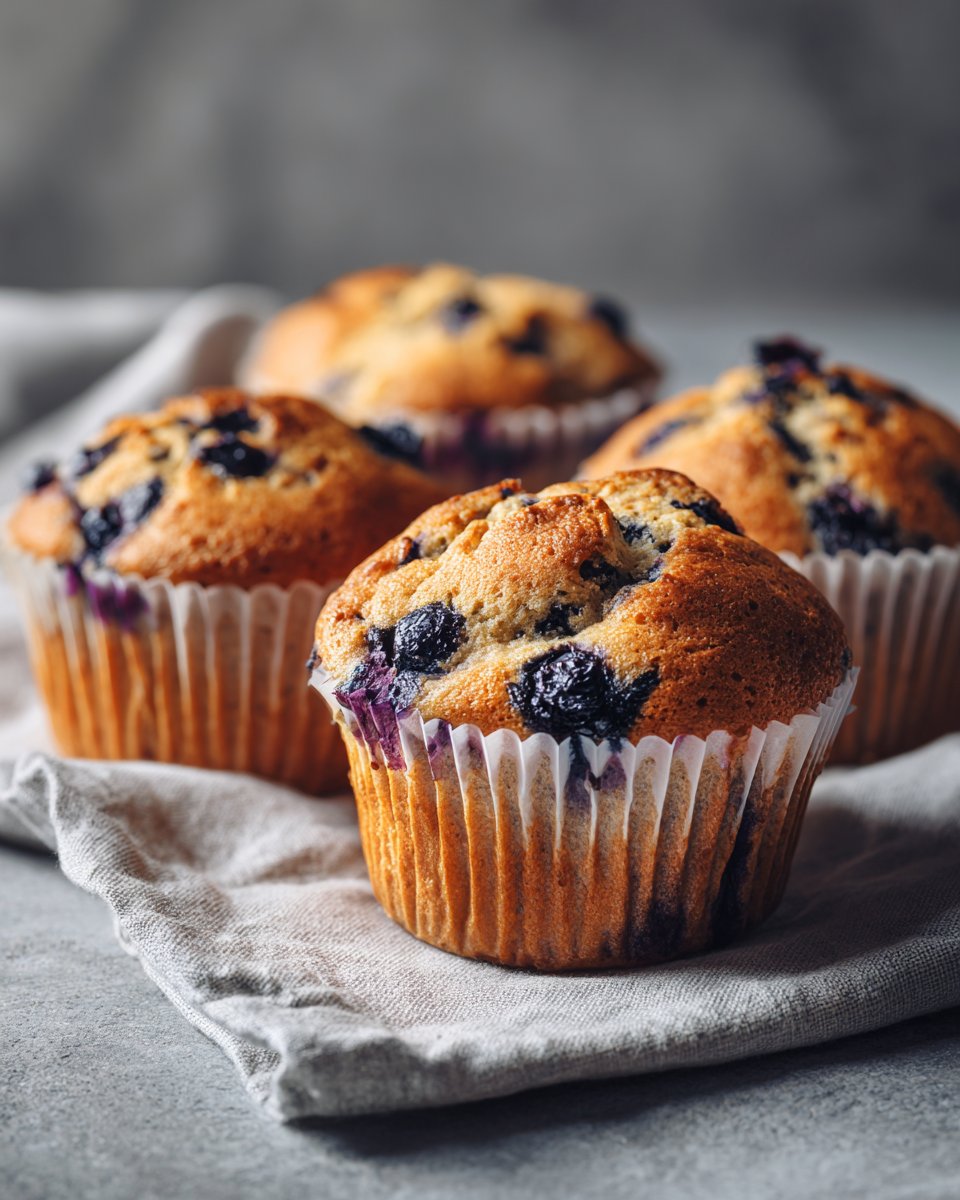High Protein Blueberry Muffins