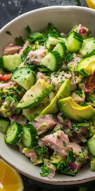Salade Avocat Thon Concombre