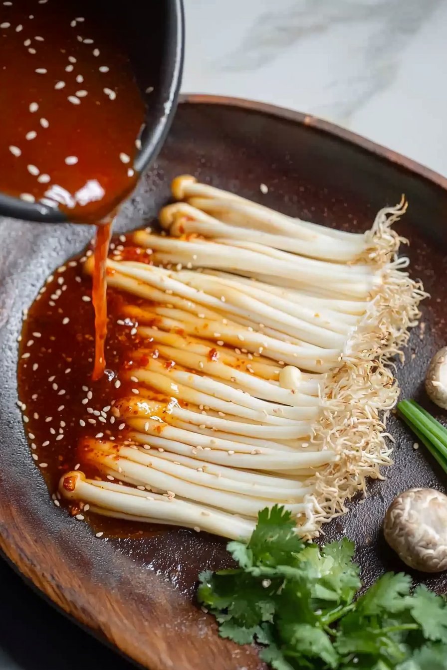 Spicy Enoki Mushrooms