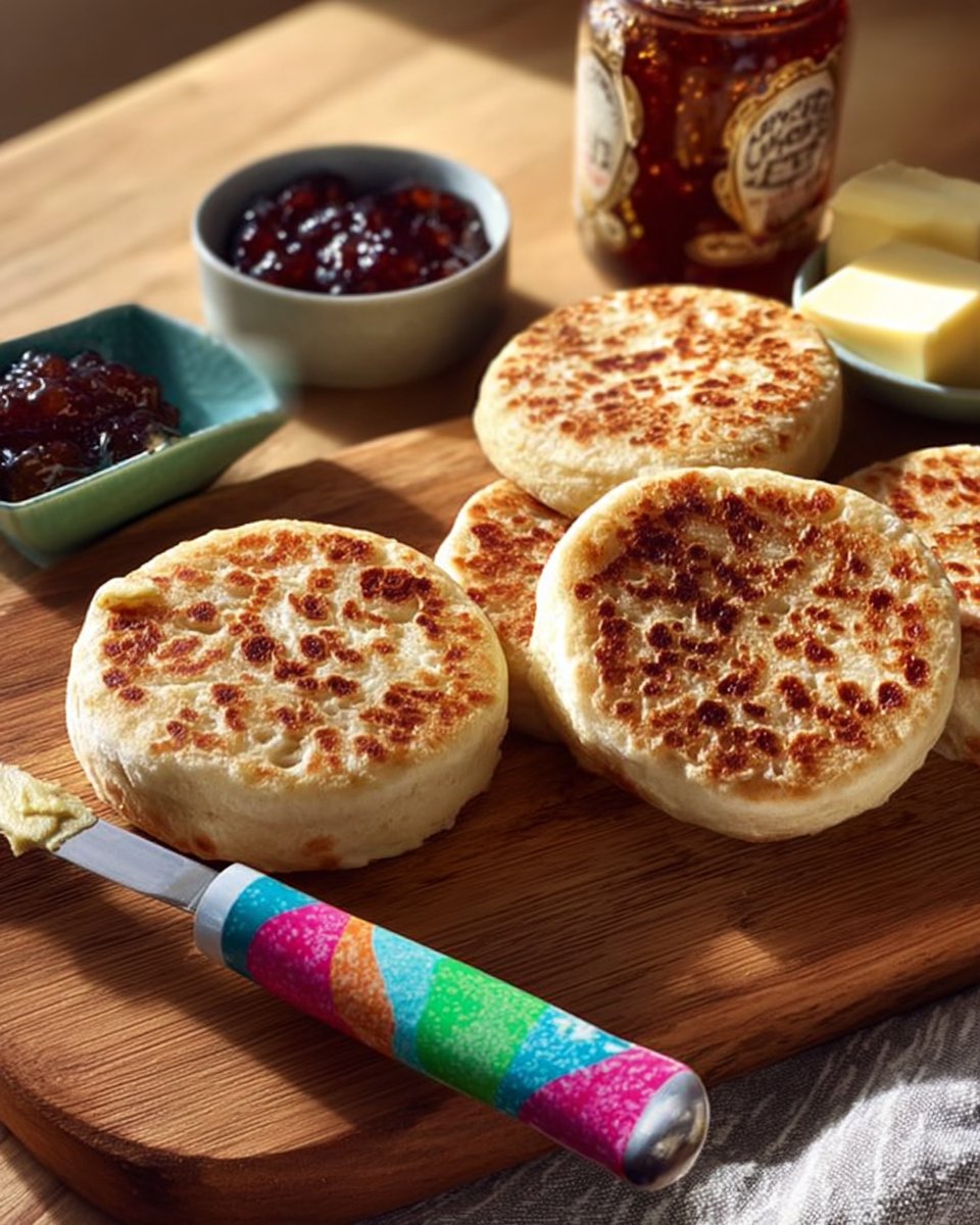 Homemade English Crumpets