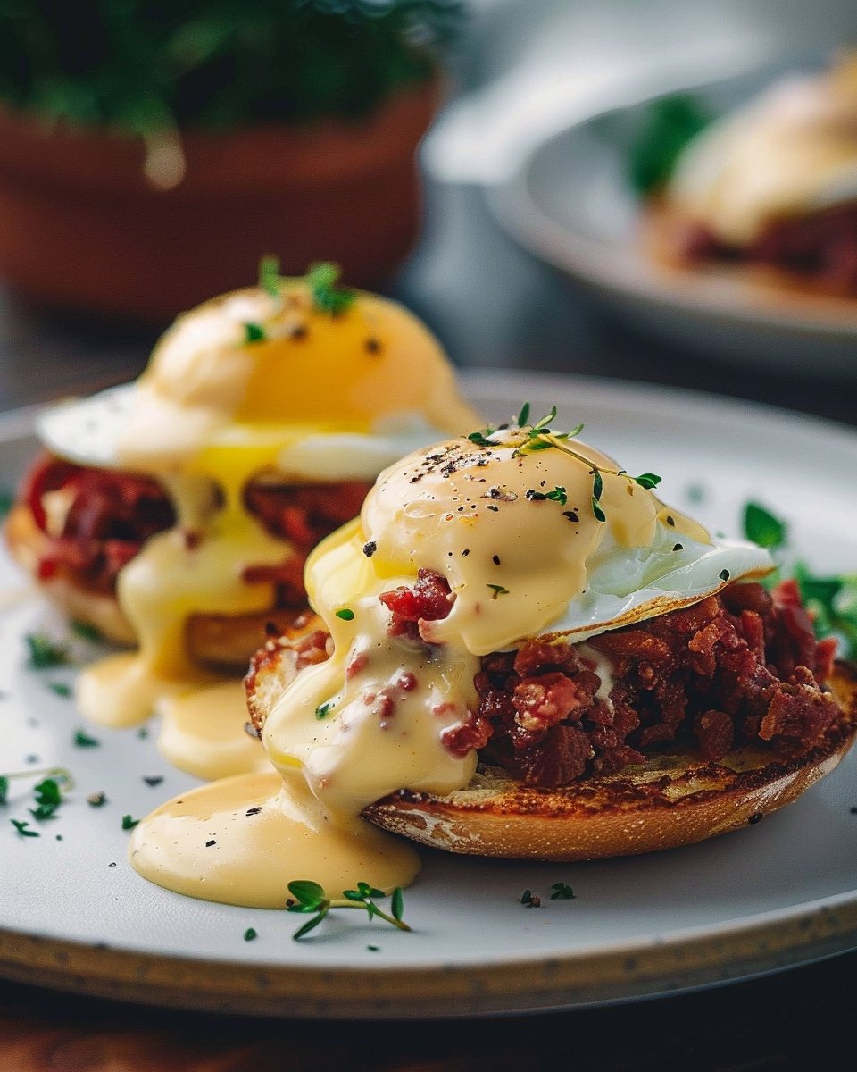 Corned Beef Hash Eggs Benedict