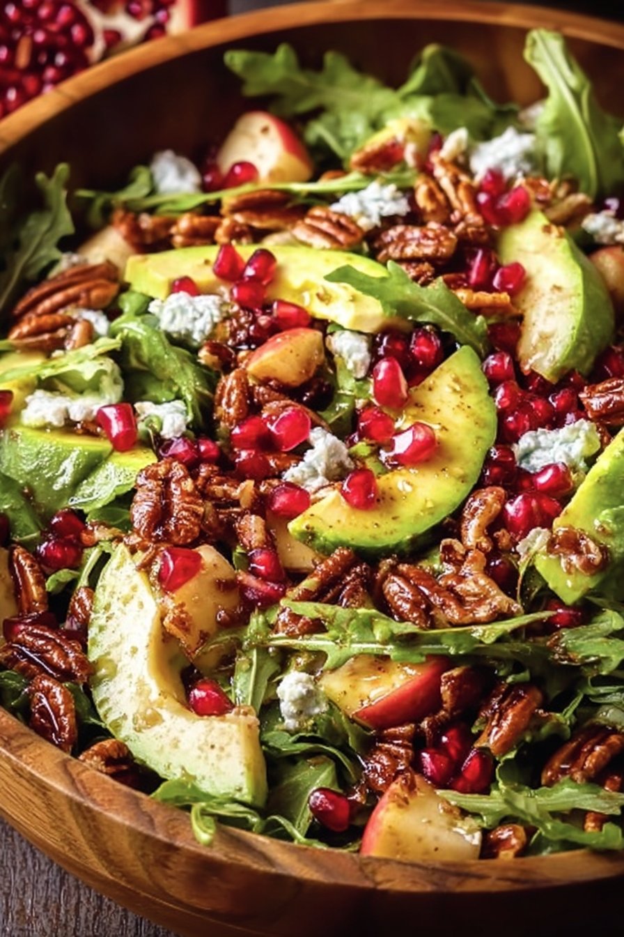 Winter Christmas Salad with Honey Mustard Dressing