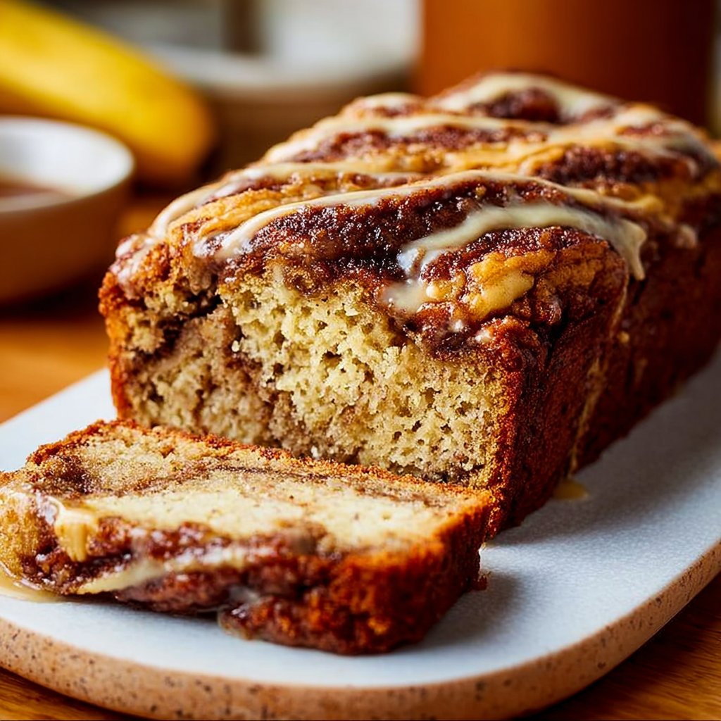 Southern Banana Nut Bread with a Cinnamon Twist