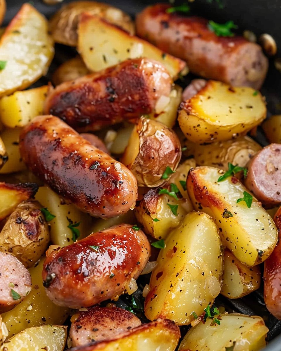 Air Fryer Potatoes and Sausage