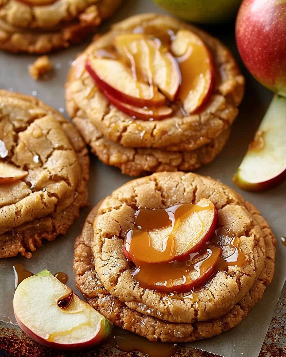 Easy Caramel Apple Cookies