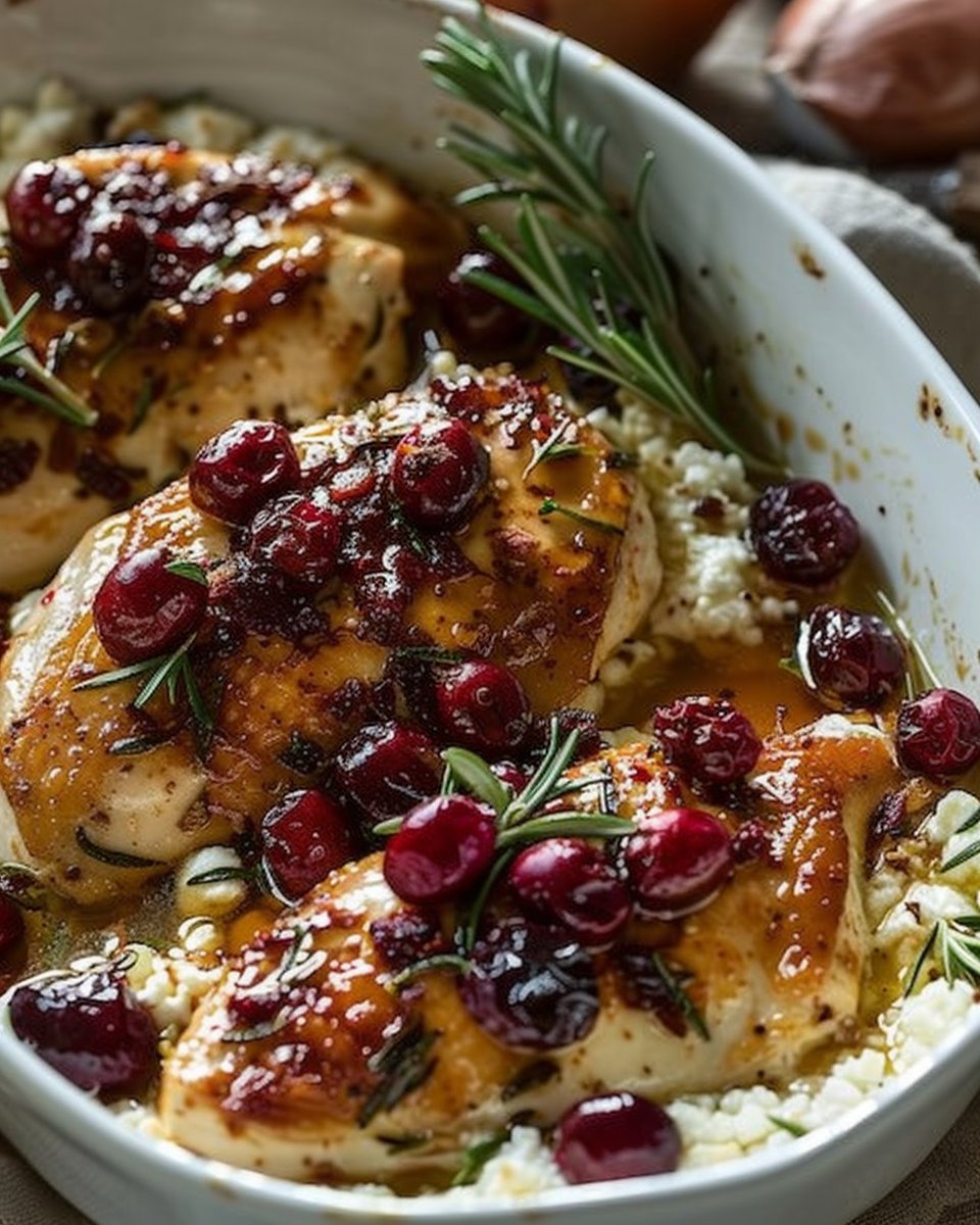 Honey Cranberry Chicken Bake with Ricotta Cheese – Easy, Flavor-Packed Dinner in 40 Minutes!