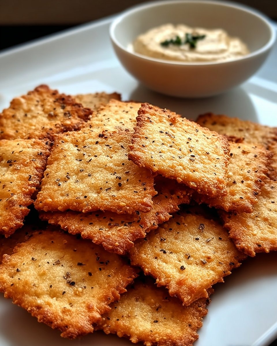 Crispy Keto Almond Flour Crackers