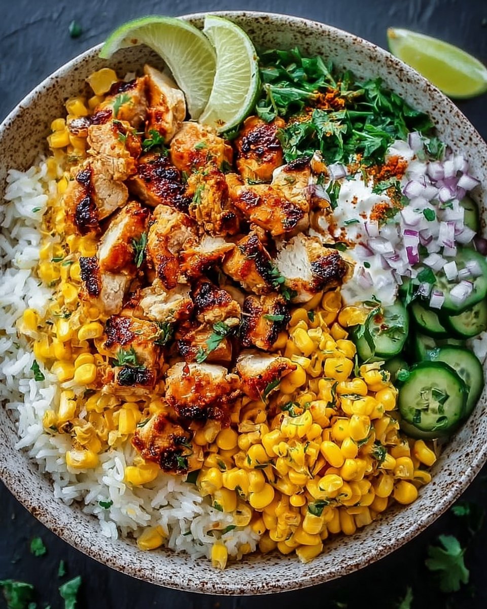 Street Corn Chicken Rice Bowl