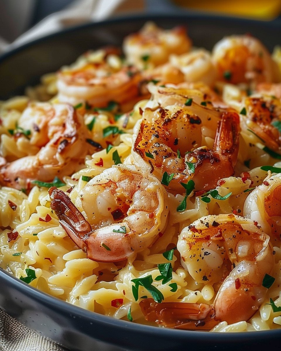 Parmesan Orzo with Shrimp 3 Parmesan Orzo with Shrimp