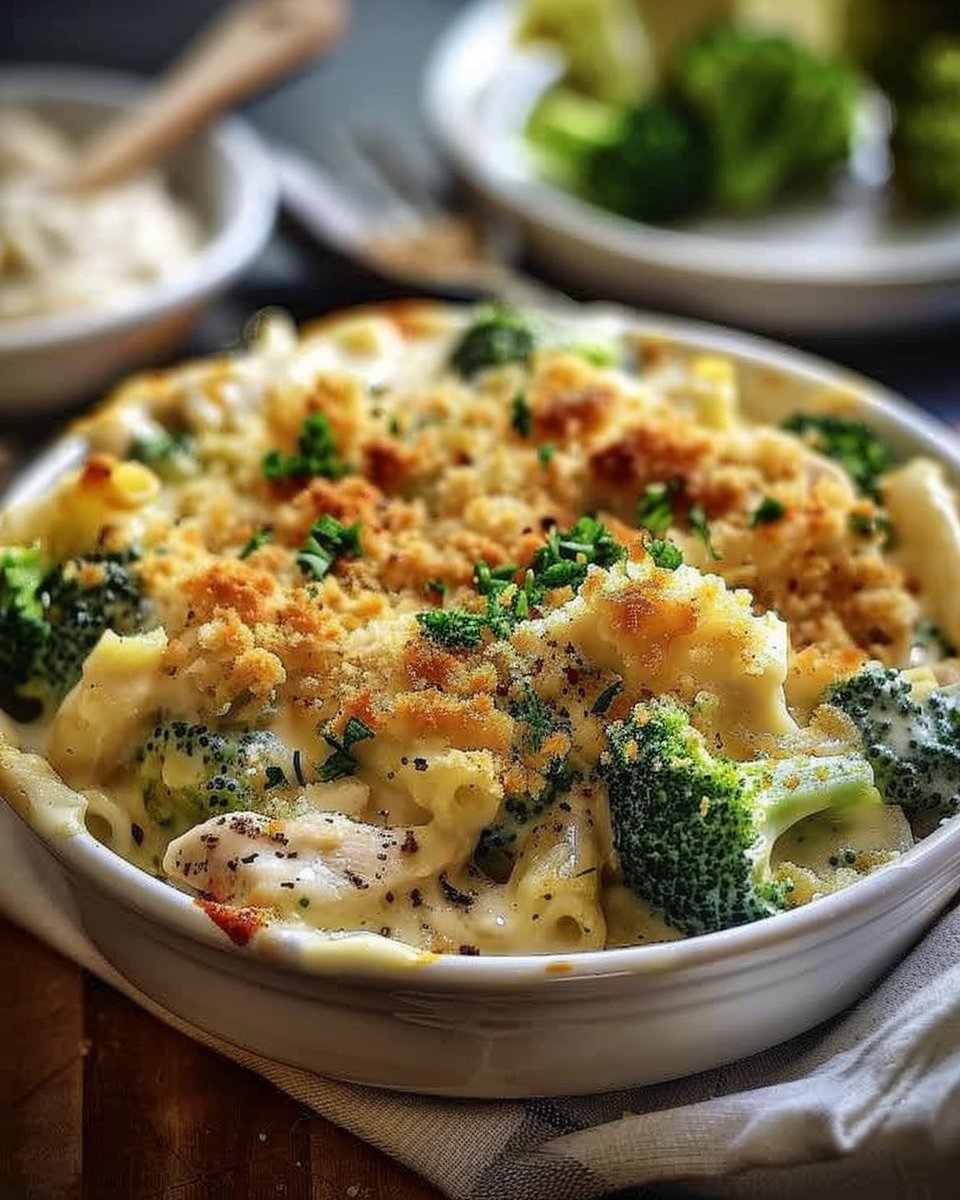 Wholesome Chicken Broccoli Alfredo Bake