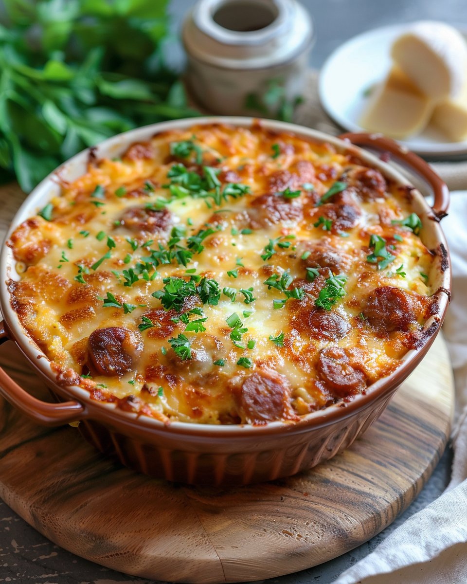 Lazy Smoked Sausage Casserole