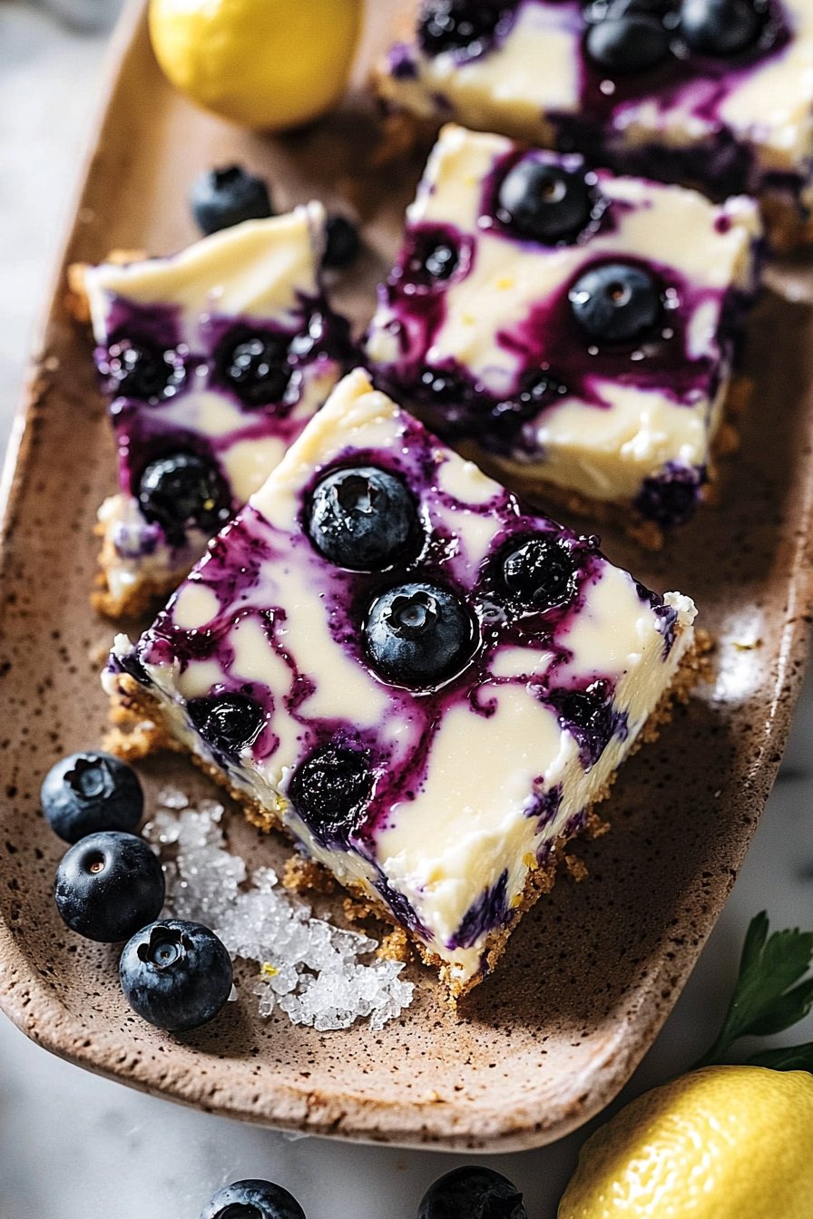 Lemon Blueberry Cheesecake Bars
