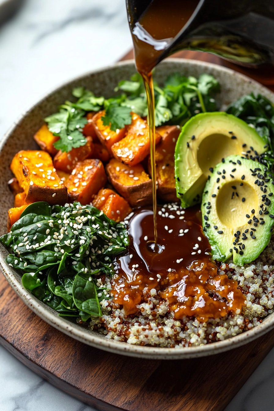 Miso Glazed Sweet Potato Buddha Bowl