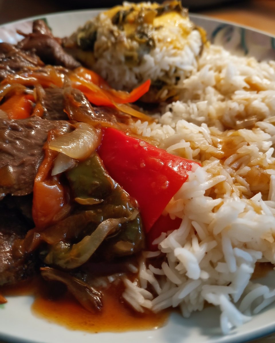 Sauté de boeuf à fondue chinoise et poivrons