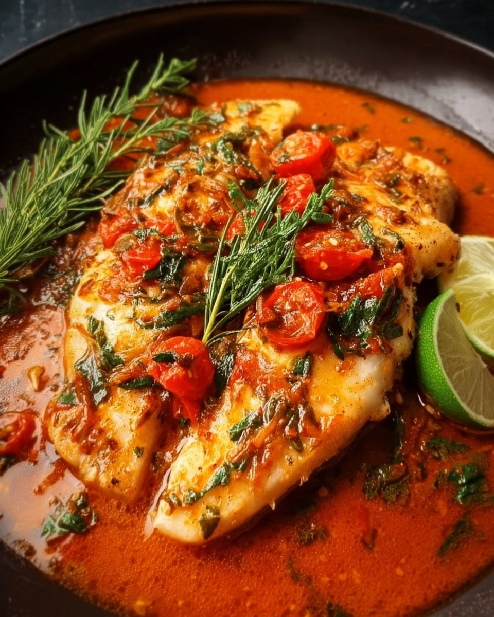 Roasted Tilapia with Pepper Sauce