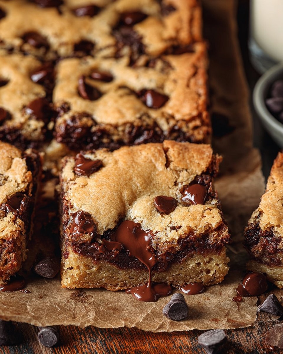 Gooey Chocolate Chip Cookie Bars