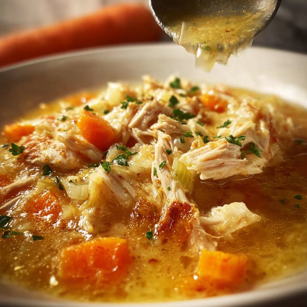 Crockpot Rotisserie Chicken Soup