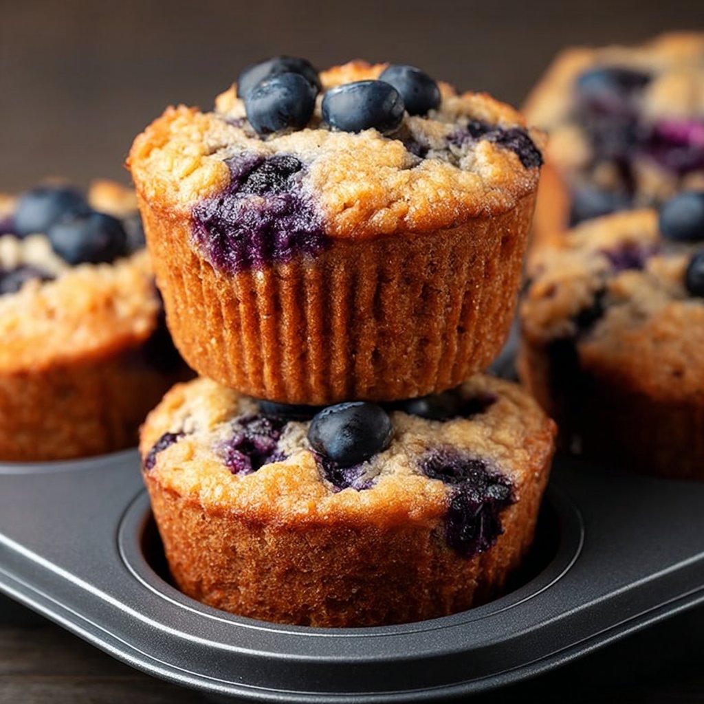 Hearty Blueberry Protein Muffins