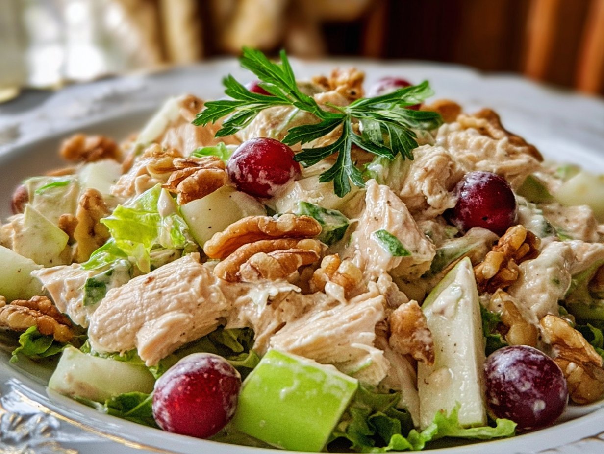 Autumn Chicken Salad with Apples and Warm Spices