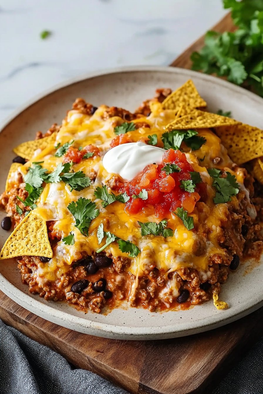 Einfache Doritos Taco Auflauf