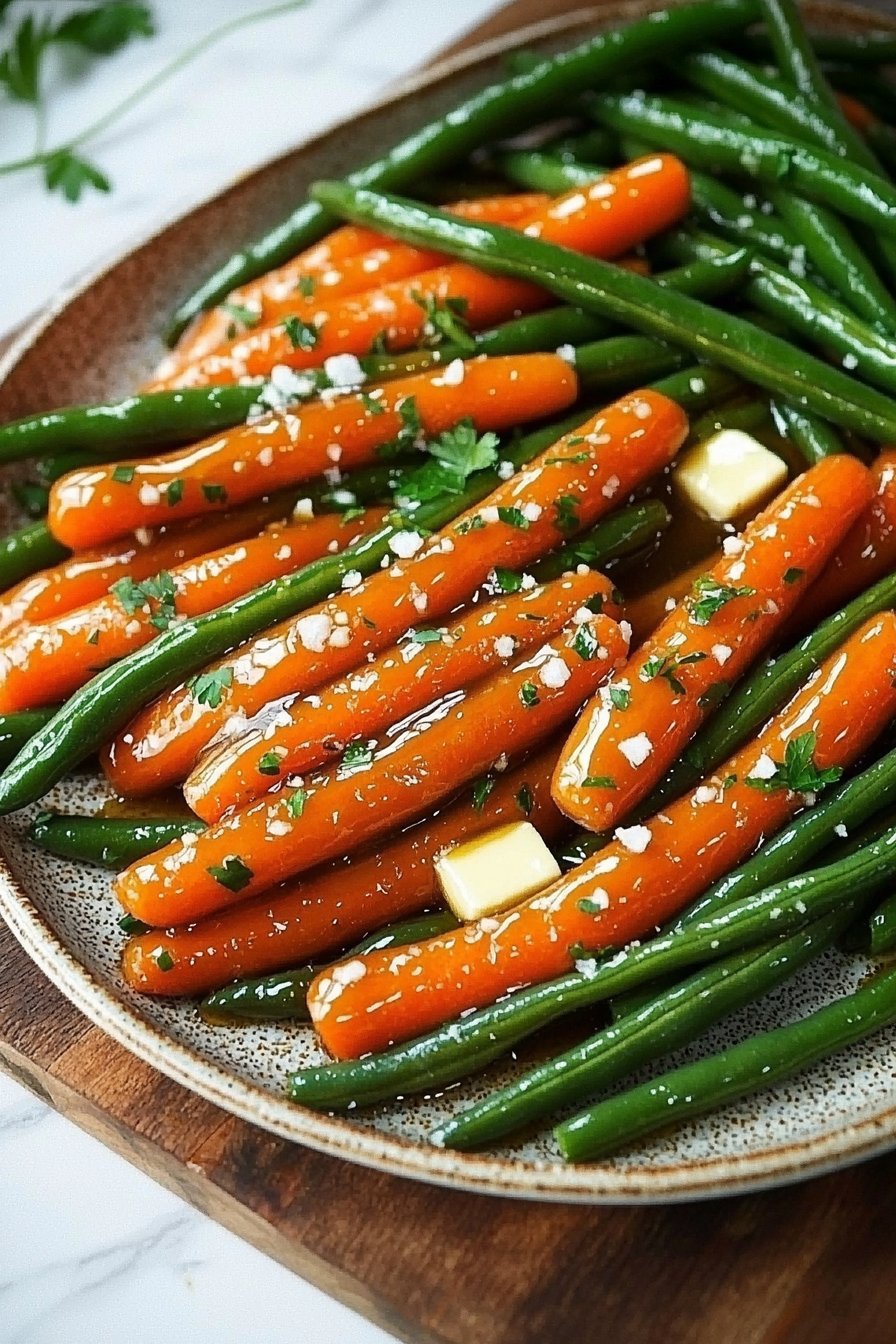 Honey Glazed Carrots and Green Beans