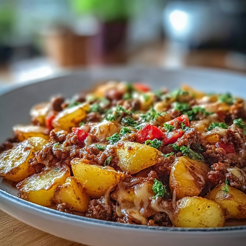 Hearty Ground Beef and Potato Skillet