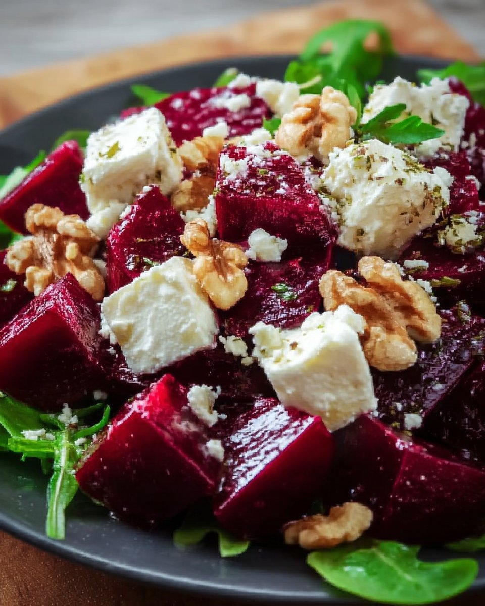 Köstlicher Rote-Bete-Salat mit Feta & Walnuss