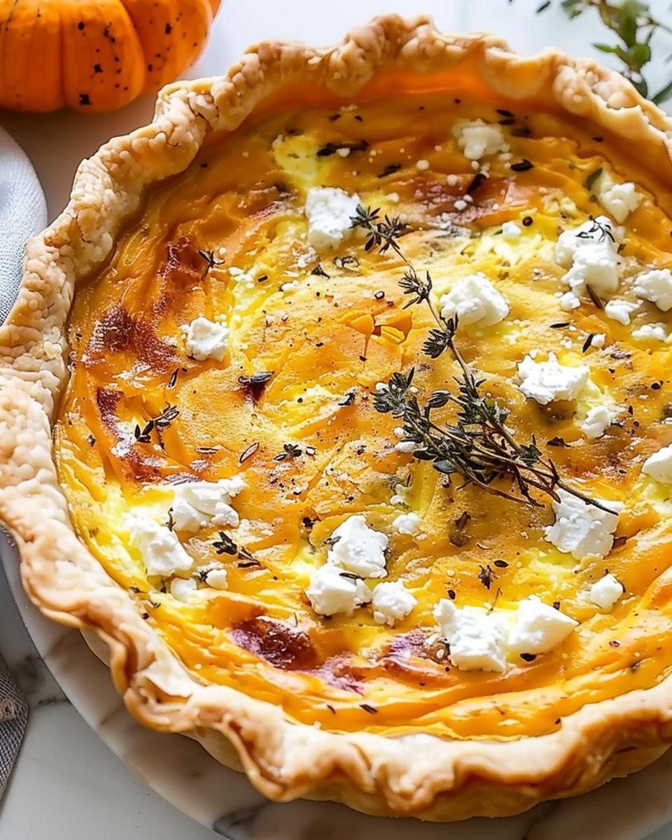 Savory Pumpkin, Feta & Thyme Quiche: A Comforting Fall Classic