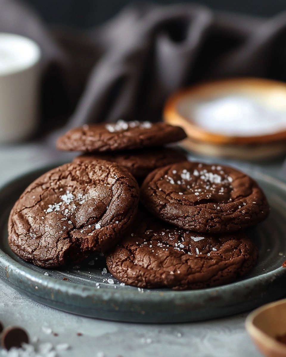 Salted Brownie Cookies 1 Salted Brownie Cookies