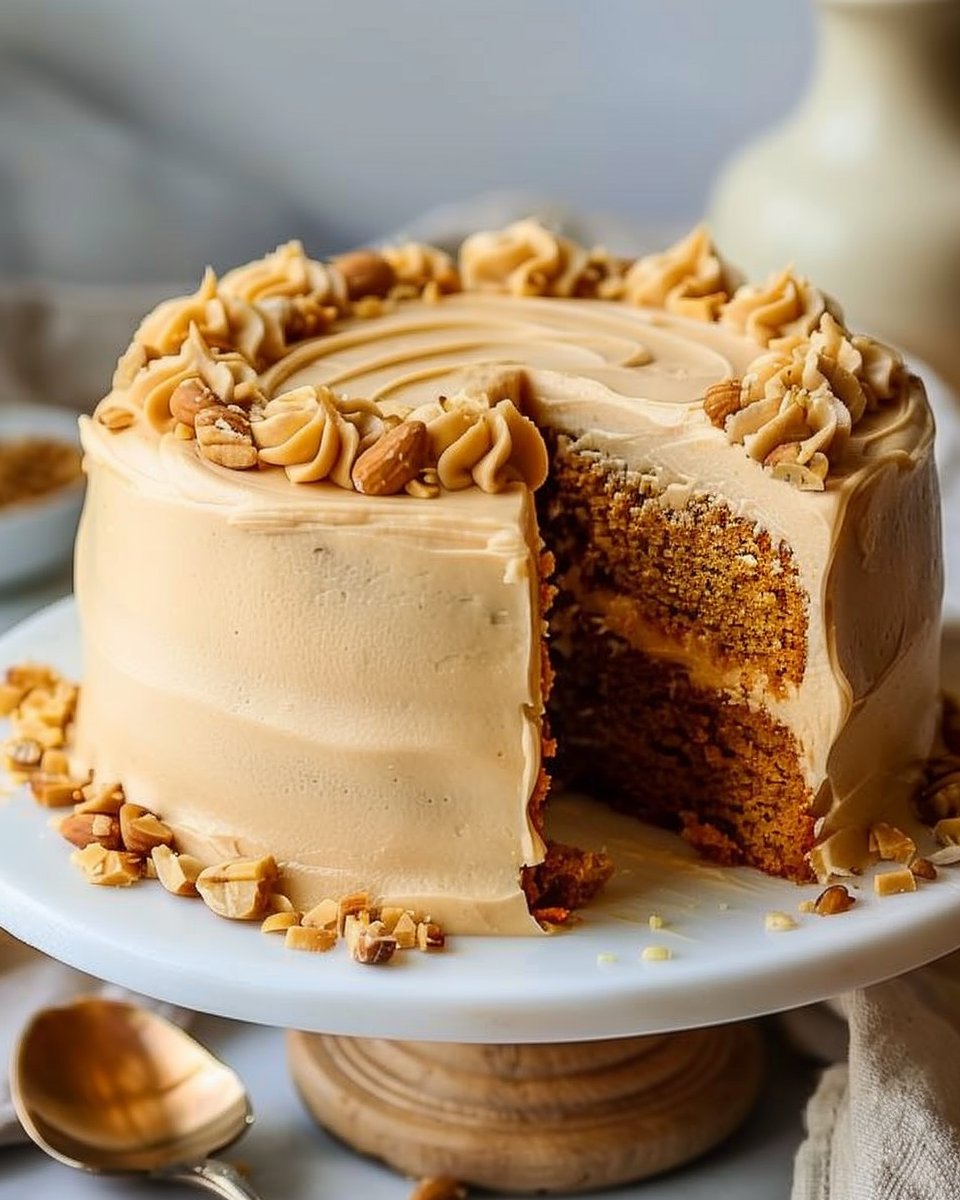 Peanut Butter Cake with Peanut Butter Frosting