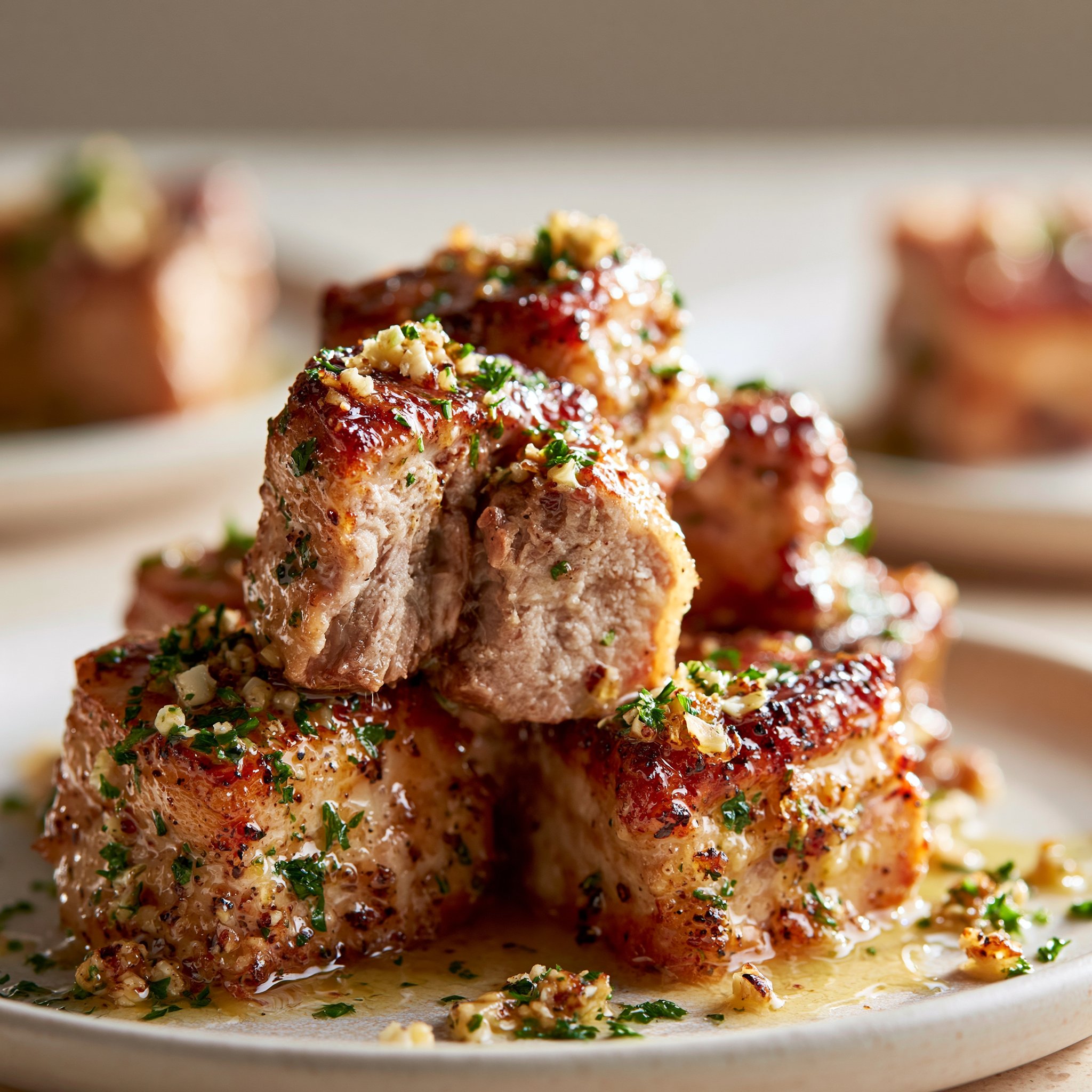 Irresistibly Savory Garlic Pork Bites: Easy Flavor Explosion!