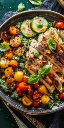 Buddha Bowl with Chicken and Roasted Vegetables
