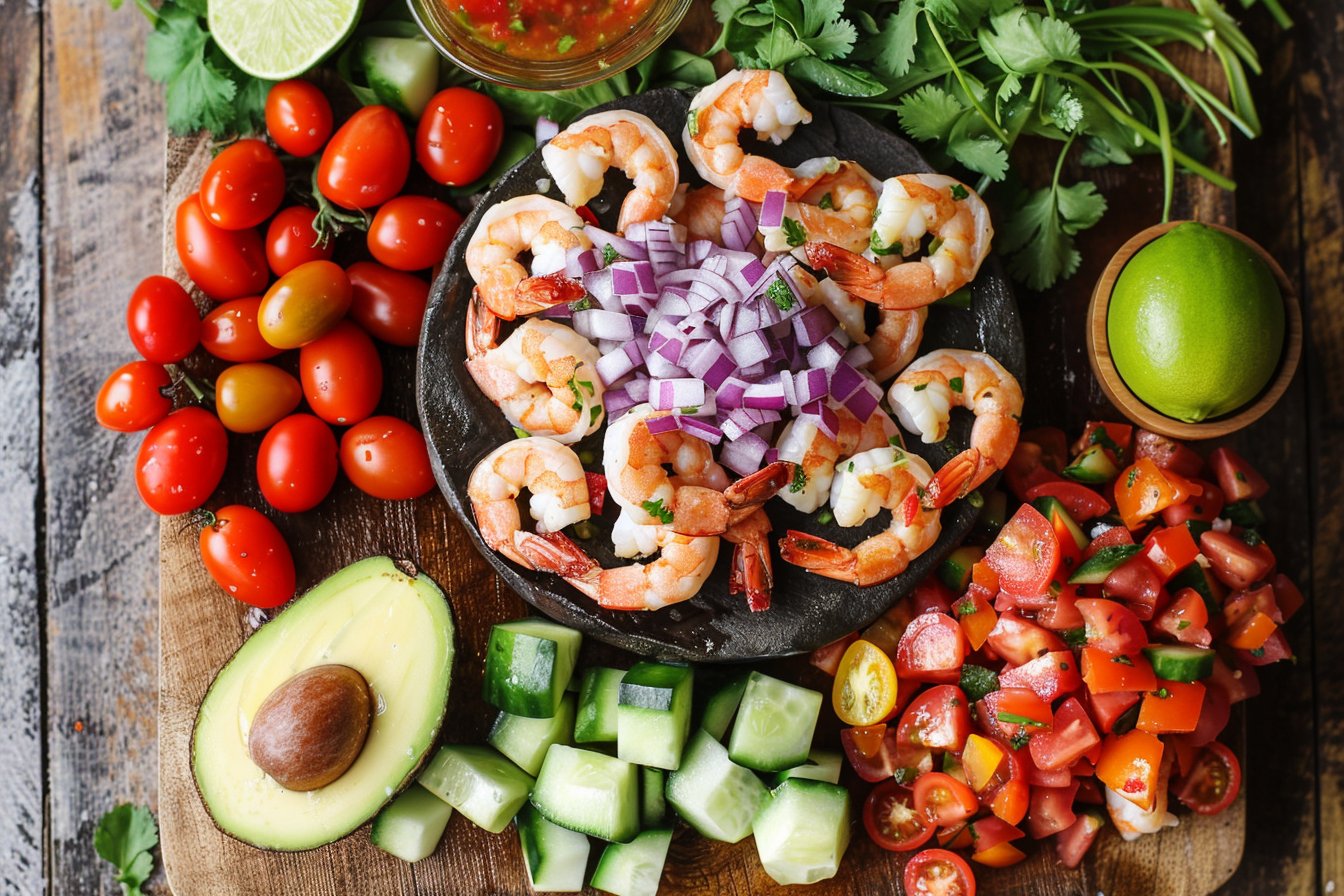 Avocado Salsa Shrimp Salad