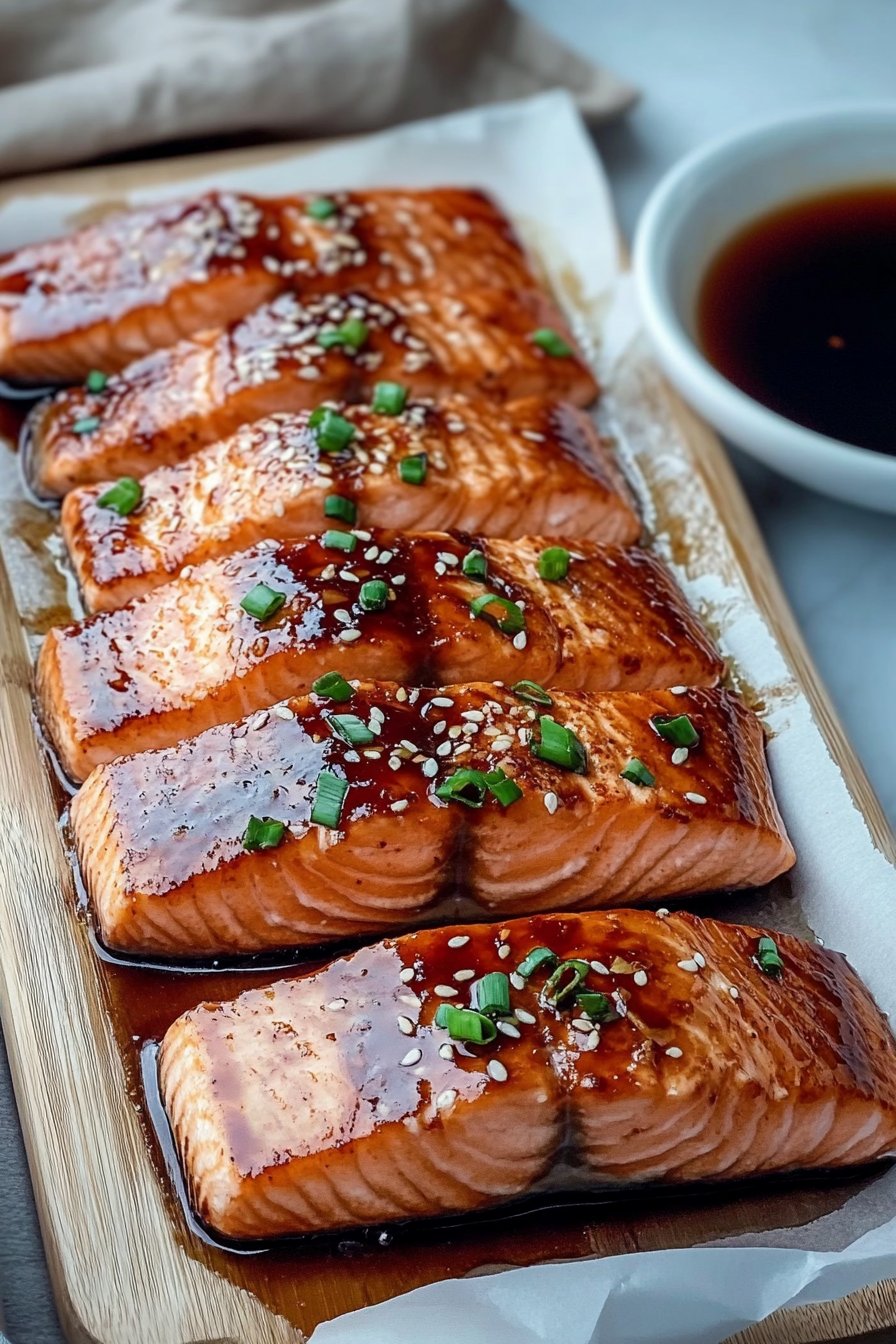 Lachs mit Teriyaki-Sauce